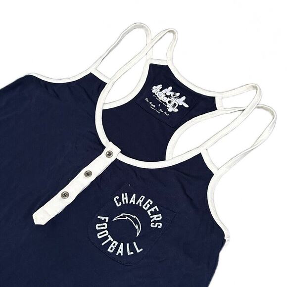 NFL Chargers Football Women's Touch By Alyssa Milano Easy Breeazy Cami Size L - Picture 2 of 6